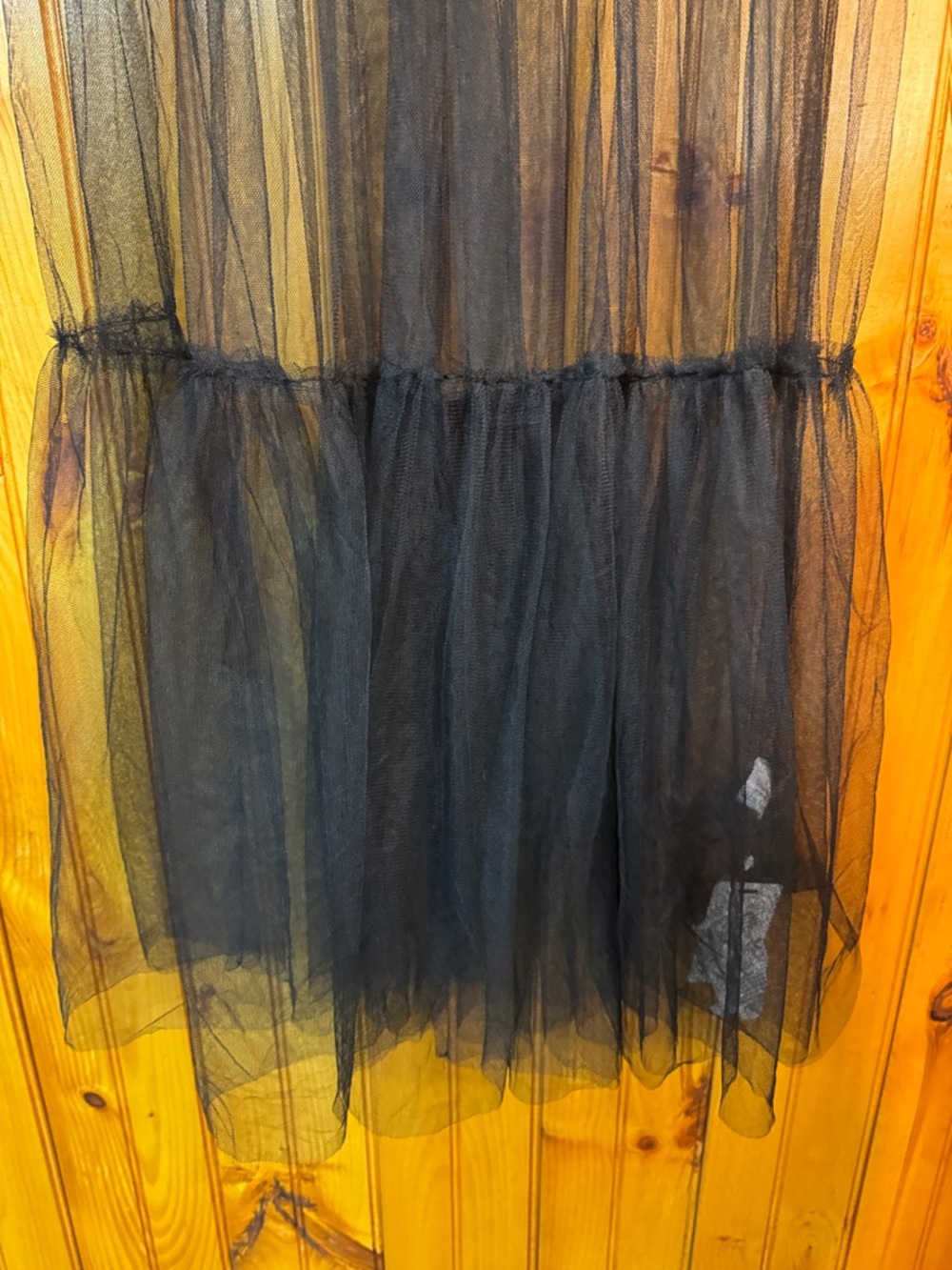 Kohl's Black Puff Sleeve Sheer Tulle Dress - Picture 5 of 7